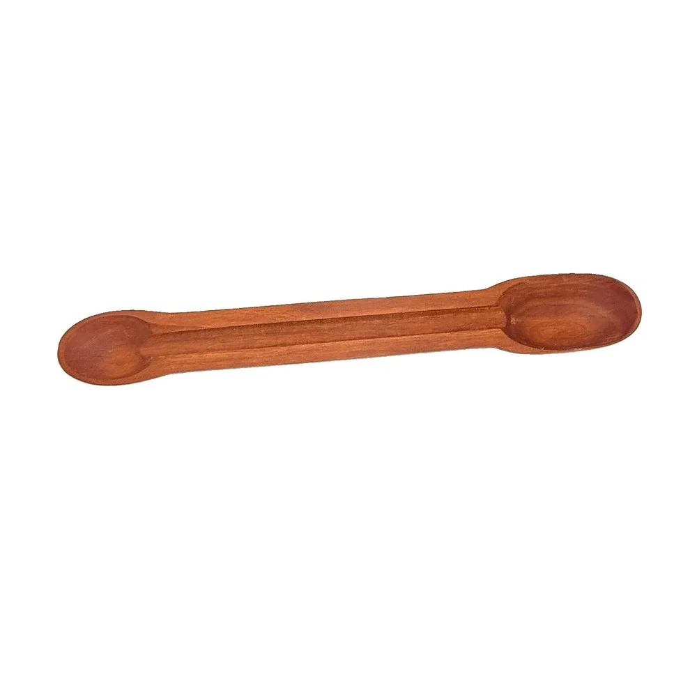 Vintage French Cherry Wood Tasting Spoon Hand Carved Soup Sauce Stirrer 14 Inch